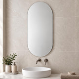 450mm Pill Shaving Cabinet Matte Black - 450 x 900mm