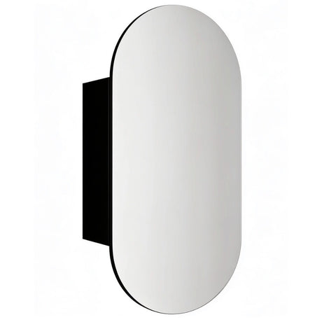SP4590MB - 450x900x150mm Matte Black Polyurethane Peel Cabinet with Pencil Edge Mirror