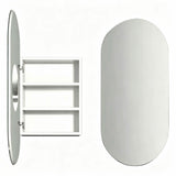 SP6090 - 600x900x150mm Matte White Polyurethane Peel Cabinet with Pencil Edge Mirror – alternate view