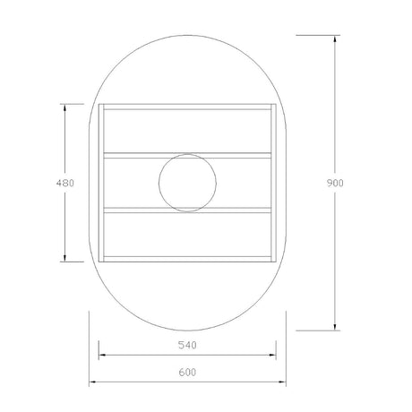 SP6090 - 600x900x150mm Matte White Polyurethane Peel Cabinet with Pencil Edge Mirror – detail view