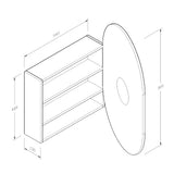 SP6090 - 600x900x150mm Matte White Polyurethane Peel Cabinet with Pencil Edge Mirror – view 4