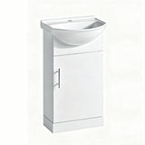 SR450-KB - 450x480x890mm Semi Recess Kickboard MDF Vanity with Ceramic Basin