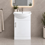 Brody 450mm Semi Recessed Vanity on Kickboard 1th - 450x480x890mm