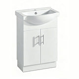 SR600-KB - 600x480x890mm Semi Recess Kickboard MDF Vanity with Ceramic Basin