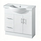 SR900L-KB - 900x480x890mm Semi Recess Kickboard MDF Vanity with Ceramic Basin
