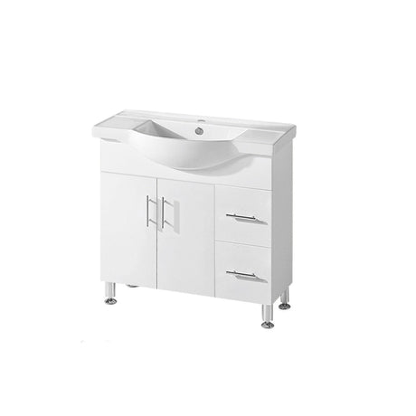SR900R - 900x480x890mm High Gloss Polyurethane Cabinet with Soft Close Doors
