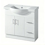 SR900R-KB - 900x480x890mm Semi Recess Kickboard MDF Vanity with Ceramic Basin
