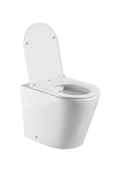 Siren Back-To-Wall Rimless In-Wall Floor Pan – Gloss White Pan Only – detail view
