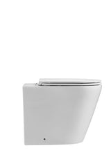 Siren Back-To-Wall Rimless In-Wall Floor Pan – Gloss White Pan Only – view 4