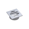 Square Floor Waste Round Floor Grate with 50mm Outlet – Chrome