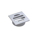Square Floor Waste Round Floor Grate with 50mm Outlet – Chrome