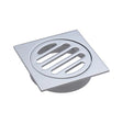 Square Floor Waste Round Floor Grate with 80mm Outlet – Chrome