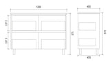 TD1200 - 1200x460x875mm PVC Vanity with Ceramic Basin – alternate view