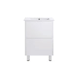 TD600 - 600x460x875mm PVC Vanity with Ceramic Basin