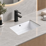 460mm Rectangular Gloss White Undermount Basin - 460x320x180mm