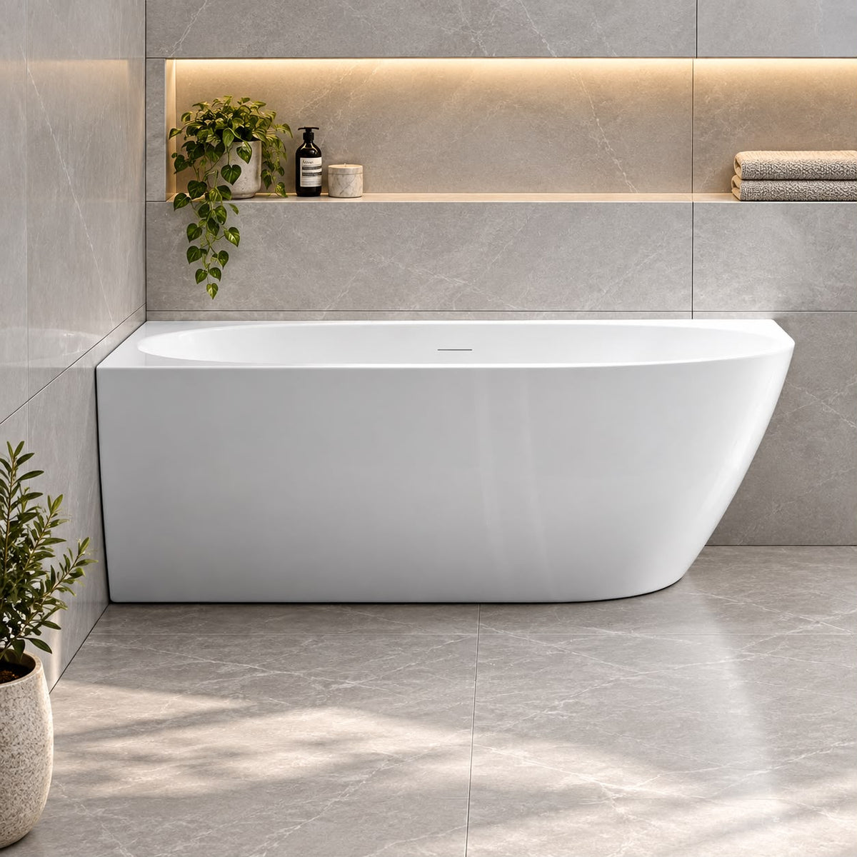 Vienna 1400L Bath – Matte White