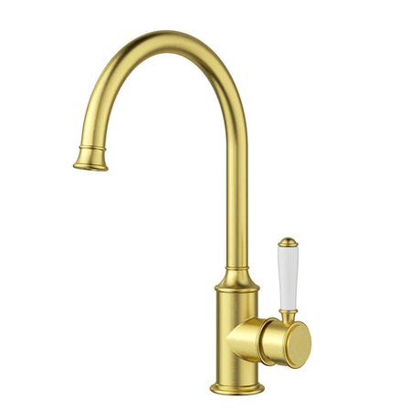 Vintage Brushed Gold With Ceramic White Handle Bathroom Package – Complete Shower, Toilet & Accessory Set – view 4