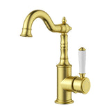 Vintage Brushed Gold With Ceramic White Handle Bathroom Package – Complete Shower, Toilet & Accessory Set – view 5