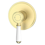 Vintage Brushed Gold With Ceramic White Handle Bathroom Package – Complete Shower, Toilet & Accessory Set – view 7