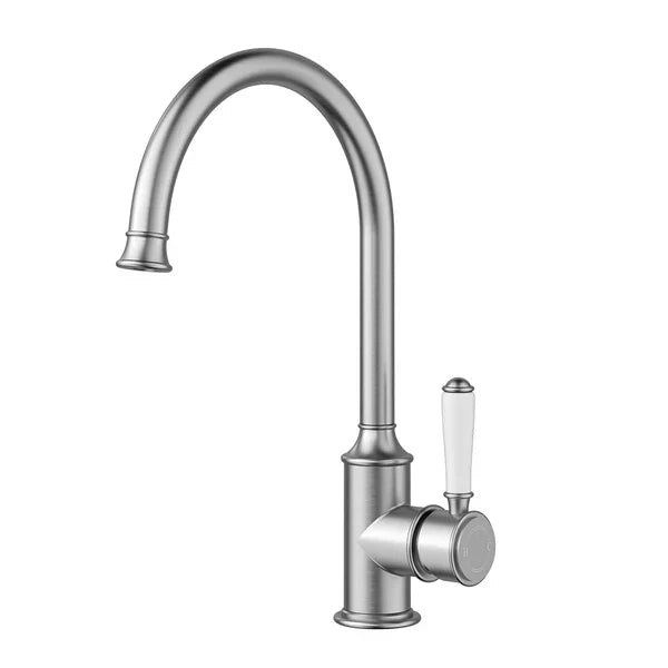 Vintage Brushed Nickel With Ceramic White Handle Bathroom Package – Complete Shower, Toilet & Accessory Set – view 4