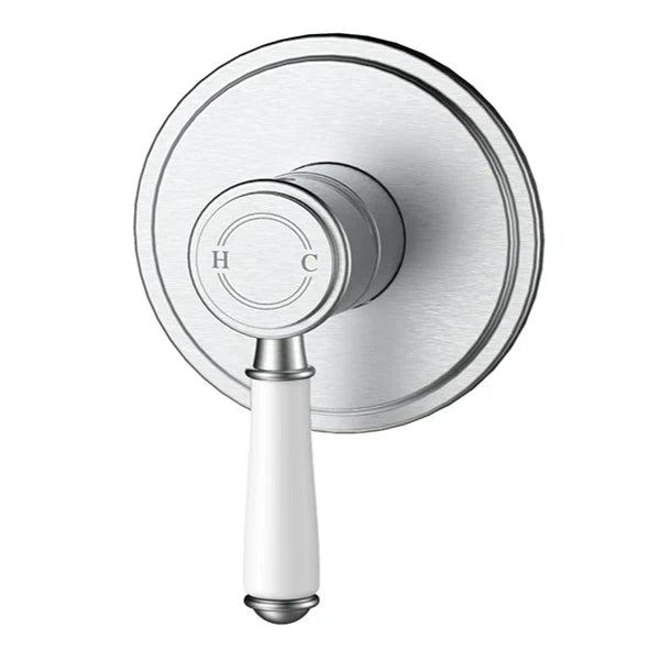 Vintage Brushed Nickel With Ceramic White Handle Bathroom Package – Complete Shower, Toilet & Accessory Set – view 7