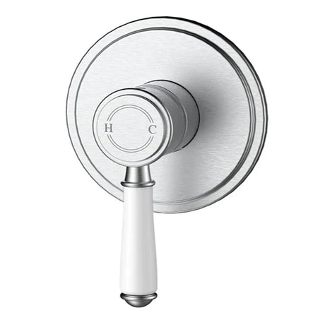 Vintage Brushed Nickel With Ceramic White Handle Bathroom Package – Complete Shower, Toilet & Accessory Set – view 7