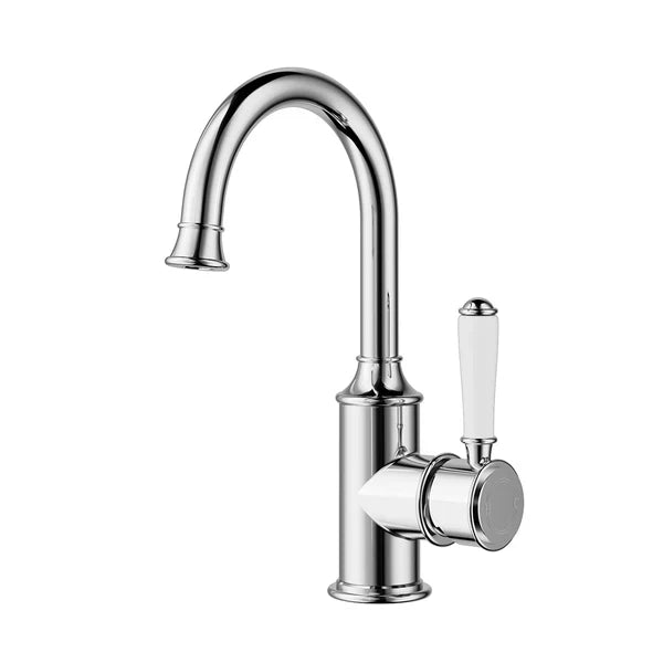 Vintage Chrome With Ceramic White Handle Bathroom Package – Complete Shower, Toilet & Accessory Set – view 4