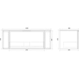 Curved Shaker Matte White Wall-Hung Vanity Units - 1200x460x420mm – view 5