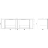 Curved Shaker Matte White Wall-Hung Vanity Units - Double Bowl - 1500x460x420mm – view 5