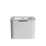 Curved Shaker Matte White Wall-Hung Vanity Units - 600x460x420mm