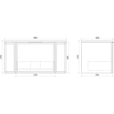 Curved Shaker Matte White Wall-Hung Vanity Units - 900x460x420mm – view 5
