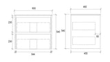 WHDM600 - 600x460x540mm Wall Hung Vanity with Veneer Cabinet – alternate view