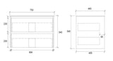 WHDM750 - 750x460x540mm Wall Hung Vanity with Veneer Cabinet – alternate view