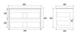 WHDM900 - 900x460x540mm Wall Hung Vanity with Veneer Cabine – alternate view