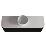 Fluted Matte Black Wall-Hung Vanity Units - Single Bowl - 1500x460x420mm – detail view