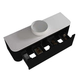 Fluted Matte Black Wall-Hung Vanity Units - Single Bowl - 1500x460x420mm – view 4