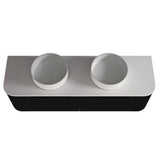 Fluted Matte Black Wall-Hung Vanity Units - Double Bowl - 1500x460x420mm – detail view