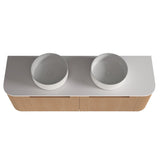Fluted Natural Oak Wall-Hung Vanity Units - Double Bowl - 1500x460x420mm – alternate view