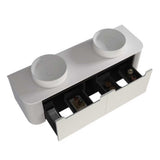 Fluted Matte White Wall-Hung Vanity Units - Double Bowl -1500x460x420mm – view 4