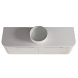 Fluted Matte White Wall-Hung Vanity Units - Single Bowl -1500x460x420mm – detail view