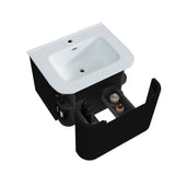 Fluted Matte Black Wall-Hung Vanity Units - 600x460x420mm – view 4