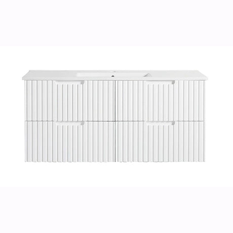 WHGR1500 - 1500x460x540mm Wall Hung V Groove Vanity with Ceramic Basin