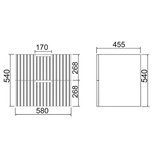 600mm Wall Hung Bathroom Vanity Two Drawer Matte White V Groove – view 4