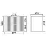 750mm Wall Hung Bathroom Vanity Two Drawer Matte White V Groove – view 4