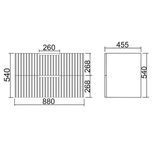 900mm Wall Hung Bathroom Vanity Two Drawer Matte White V Groove – view 4