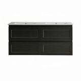 WHSH1200DMB - 1200x460x540mm Wall Hung Shaker Style Vanity with Ceramic Basin