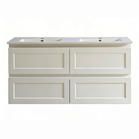 WHSH1200DMW - 1200x460x540mm Wall Hung Shaker Style Vanity with Ceramic Basin