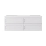 WHSH1500MW - 1500x460x540mm Wall Hung Shaker Style Vanity with Ceramic Basin