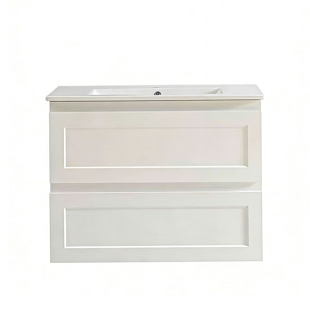 WHSH750MW - 750x460x540mm Wall Hung Shaker Style Vanity with Ceramic Basin