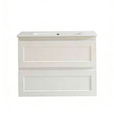 WHSH750MW - 750x460x540mm Wall Hung Shaker Style Vanity with Ceramic Basin